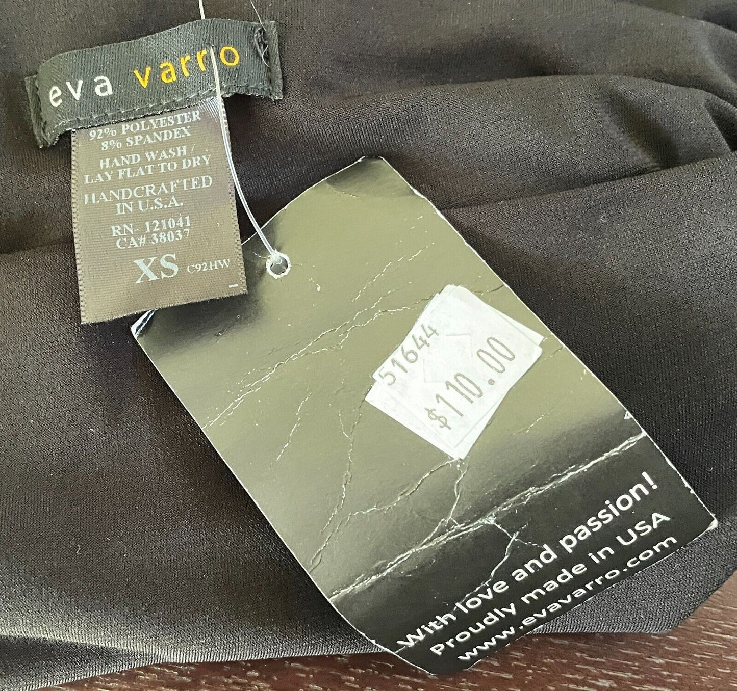 EVA VARRO Leggings Black Full Length Stretch Activewear Pants Size XS 8 USA NEW