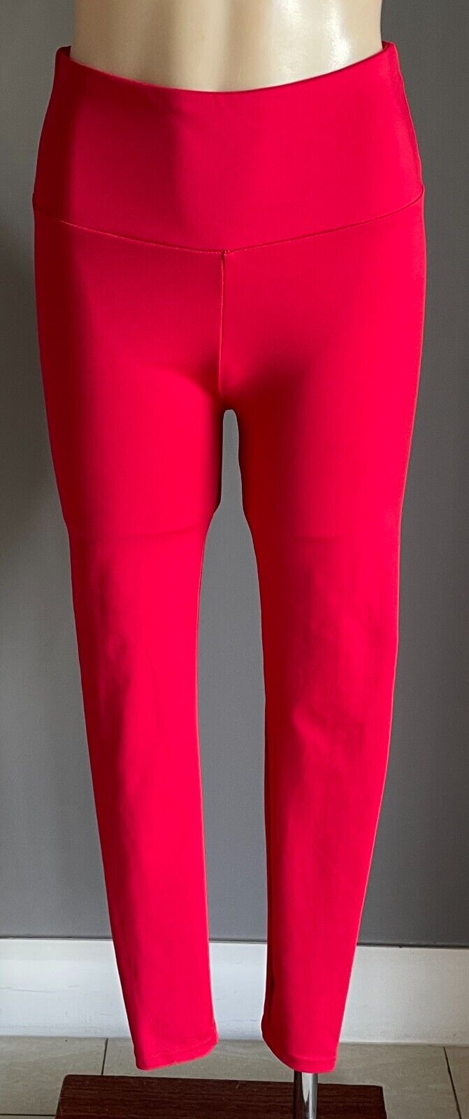 SCRUNCH BUTT Leggings Red Stretch Full Length Sz M 10 Activewear Long Pants