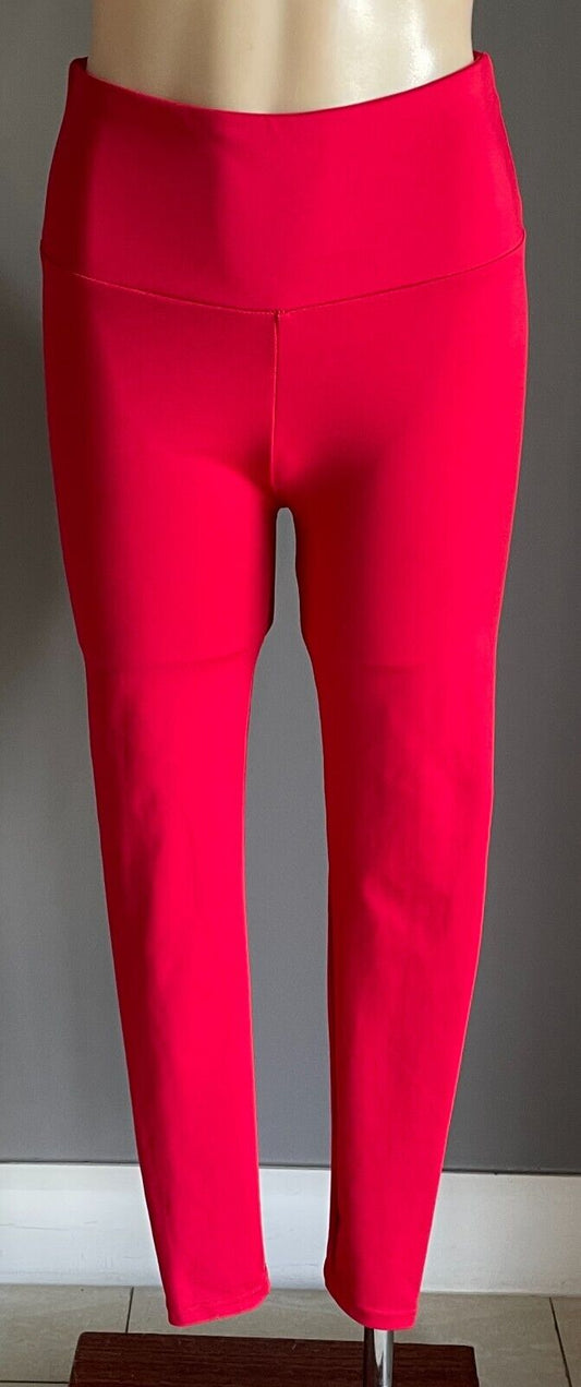 SCRUNCH BUTT Leggings Red Stretch Full Length Sz M 10 Activewear Long Pants