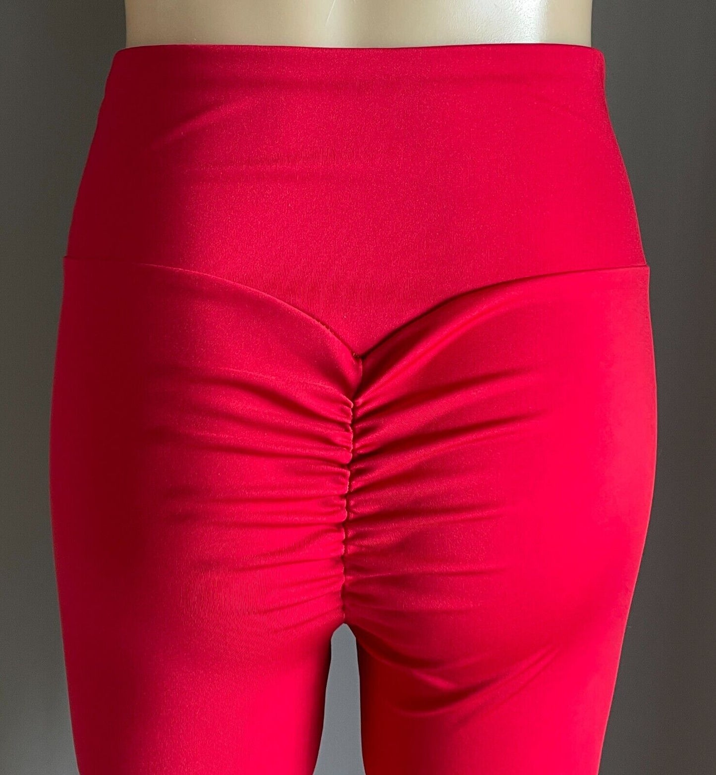 SCRUNCH BUTT Leggings Red Stretch Full Length Sz M 10 Activewear Long Pants