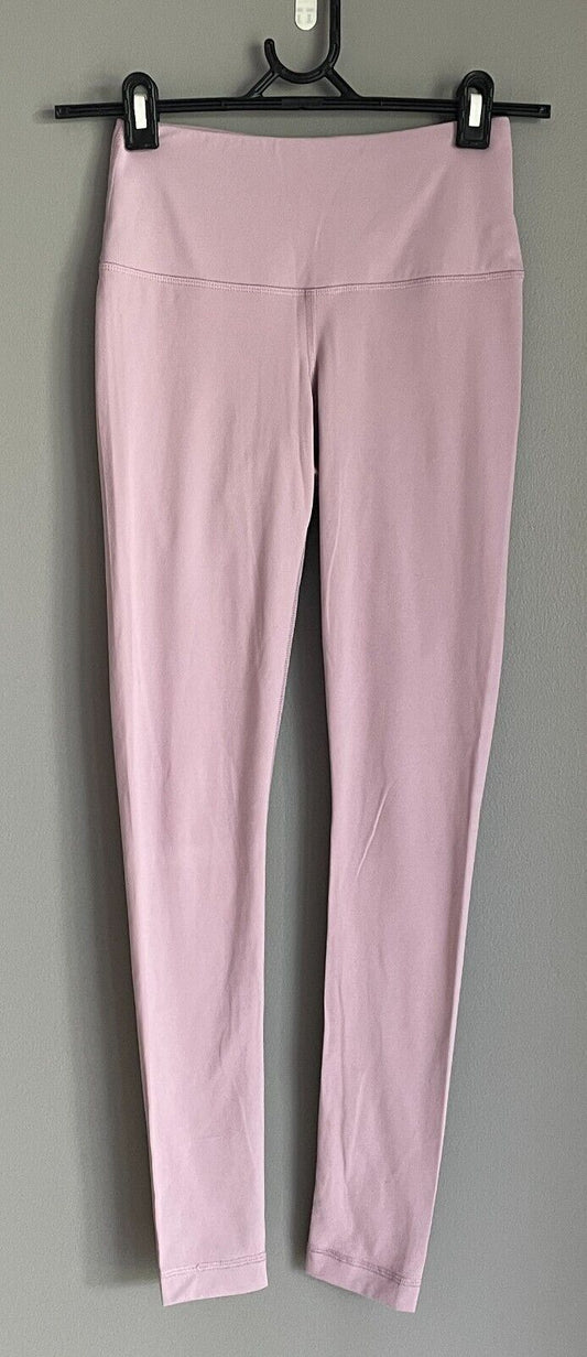 YOGALICIOUS Gray Ridge Mauve Lux High Waist Full Length Leggings Size XS 26 inch