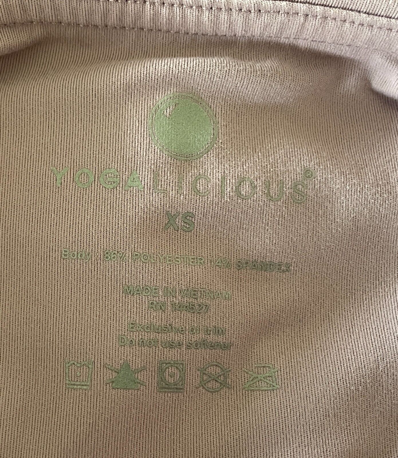 YOGALICIOUS Gray Ridge Mauve Lux High Waist Full Length Leggings Size XS 26 inch