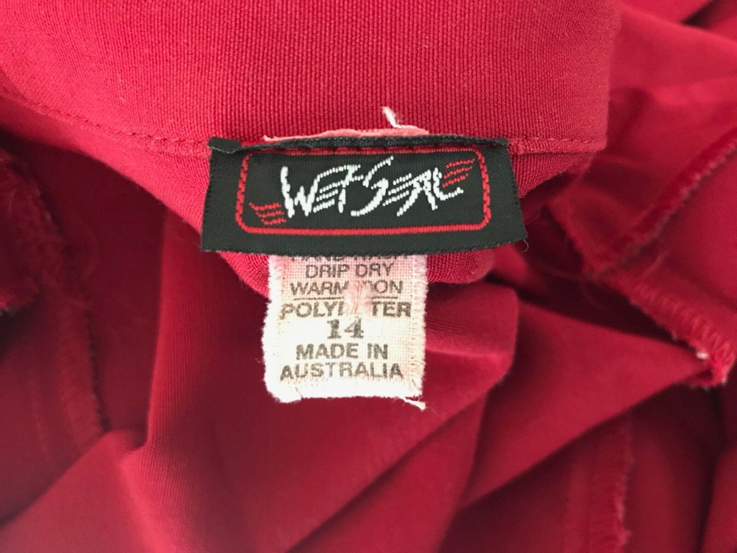 Ladies Top 1990's WET SEAL  Burgundy 3/4 Sleeve Stretch Blouse Size 14