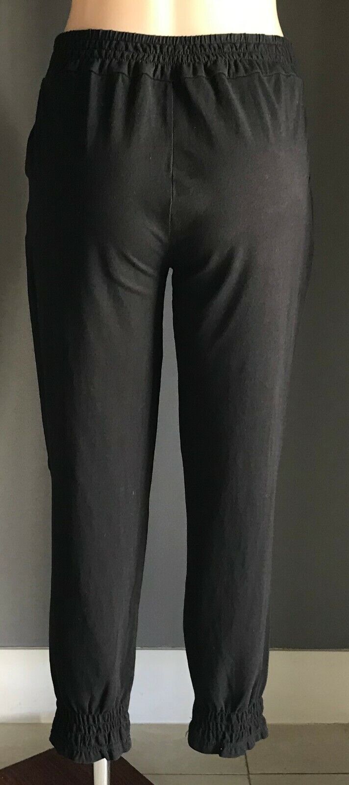 Ladies Size S 10 Pants BOO RADLEY Black "Vera" Long Stretch Chic Crossover NEW
