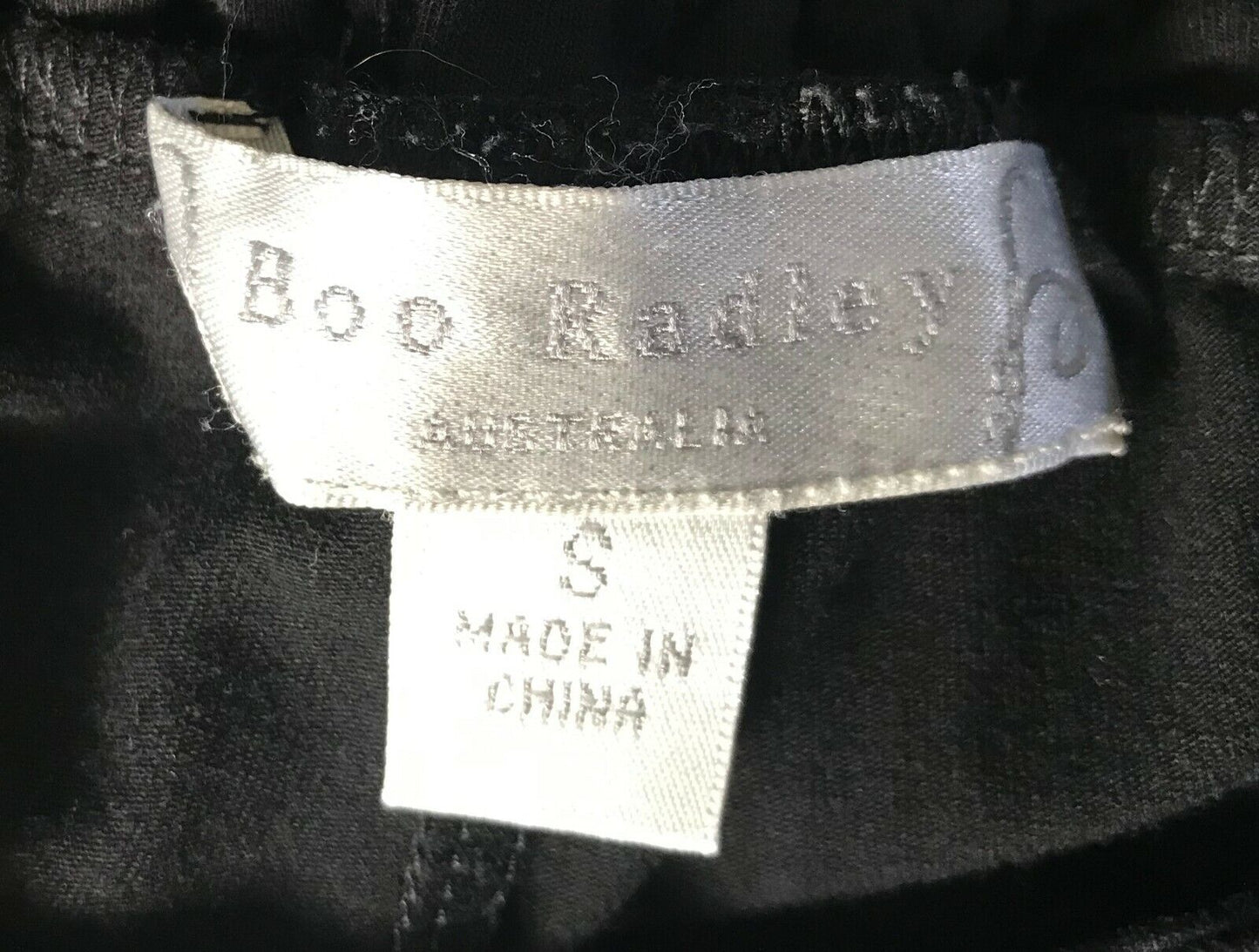 Ladies Size S 10 Pants BOO RADLEY Black "Vera" Long Stretch Chic Crossover NEW