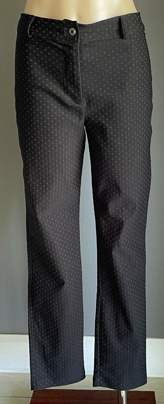 Ladies Size 10 Pants BELLISSIMA COLLECTION Skinny Black Grey Polka Dot Stretch