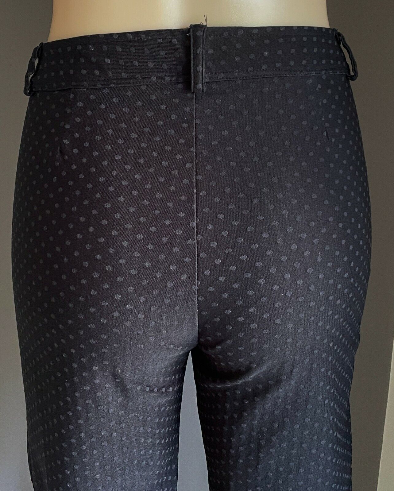Ladies Size 10 Pants BELLISSIMA COLLECTION Skinny Black Grey Polka Dot Stretch