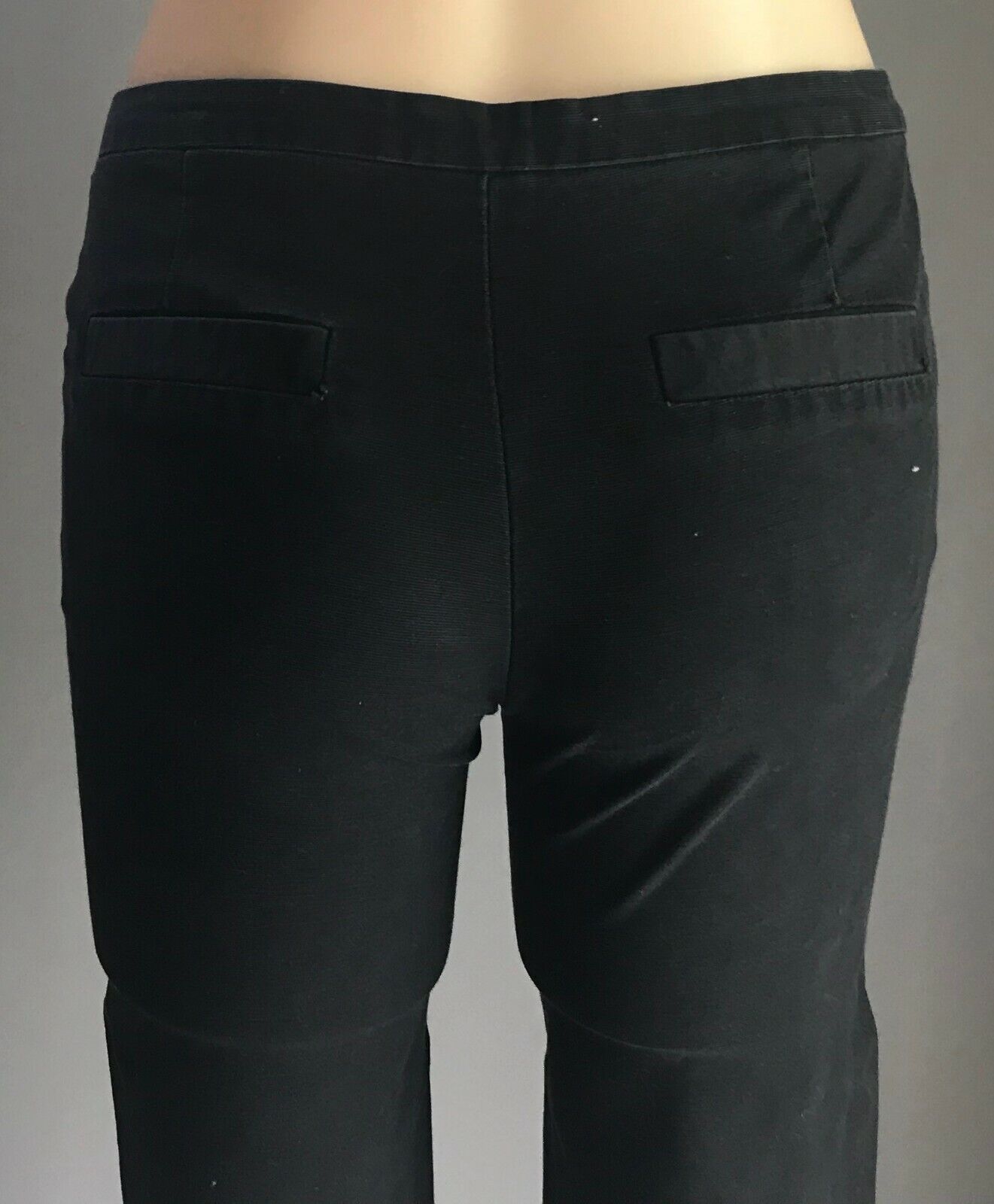 Ladies Size 10 Pants PILGRIM Black Stretch Slim Leg Ankle Grazer Trousers Retro