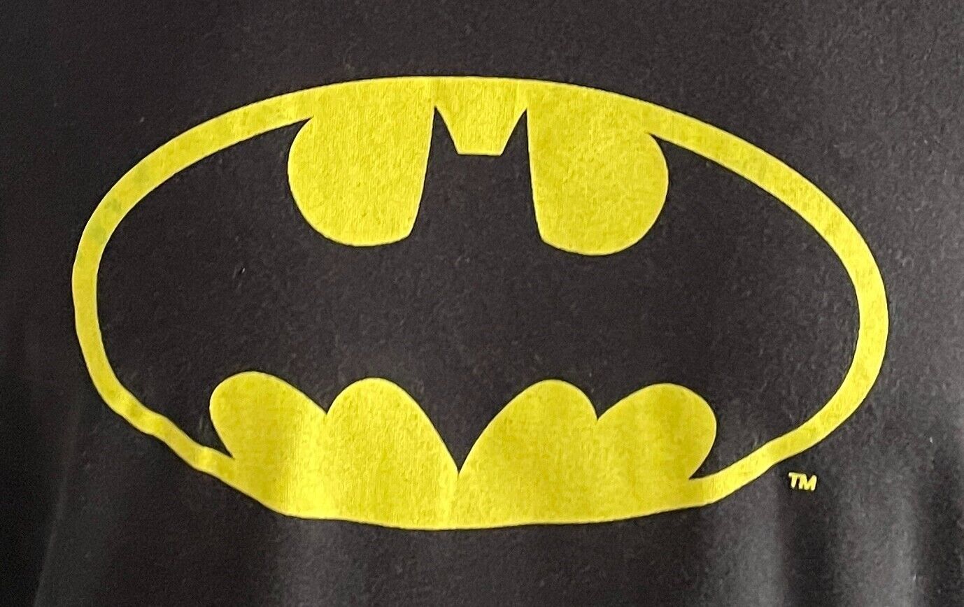 Unisex T-Shirt DC COMICS JAY JAYS Black Batman Signal Print Tee Size XXL 118cm