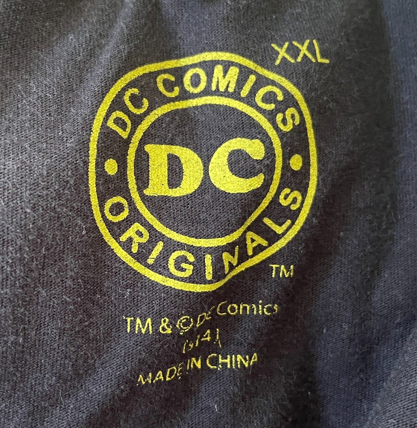 Unisex T-Shirt DC COMICS JAY JAYS Black Batman Signal Print Tee Size XXL 118cm