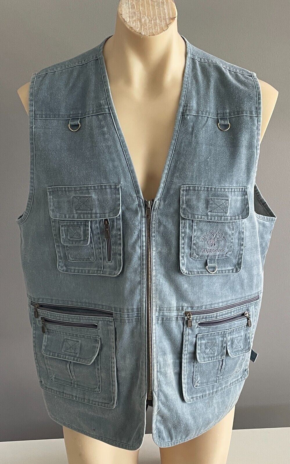 UTILITY VEST KHANGSAU.SOT KXAHER SASS Japan Blue Sleeveless Outdoor Chest 122cm