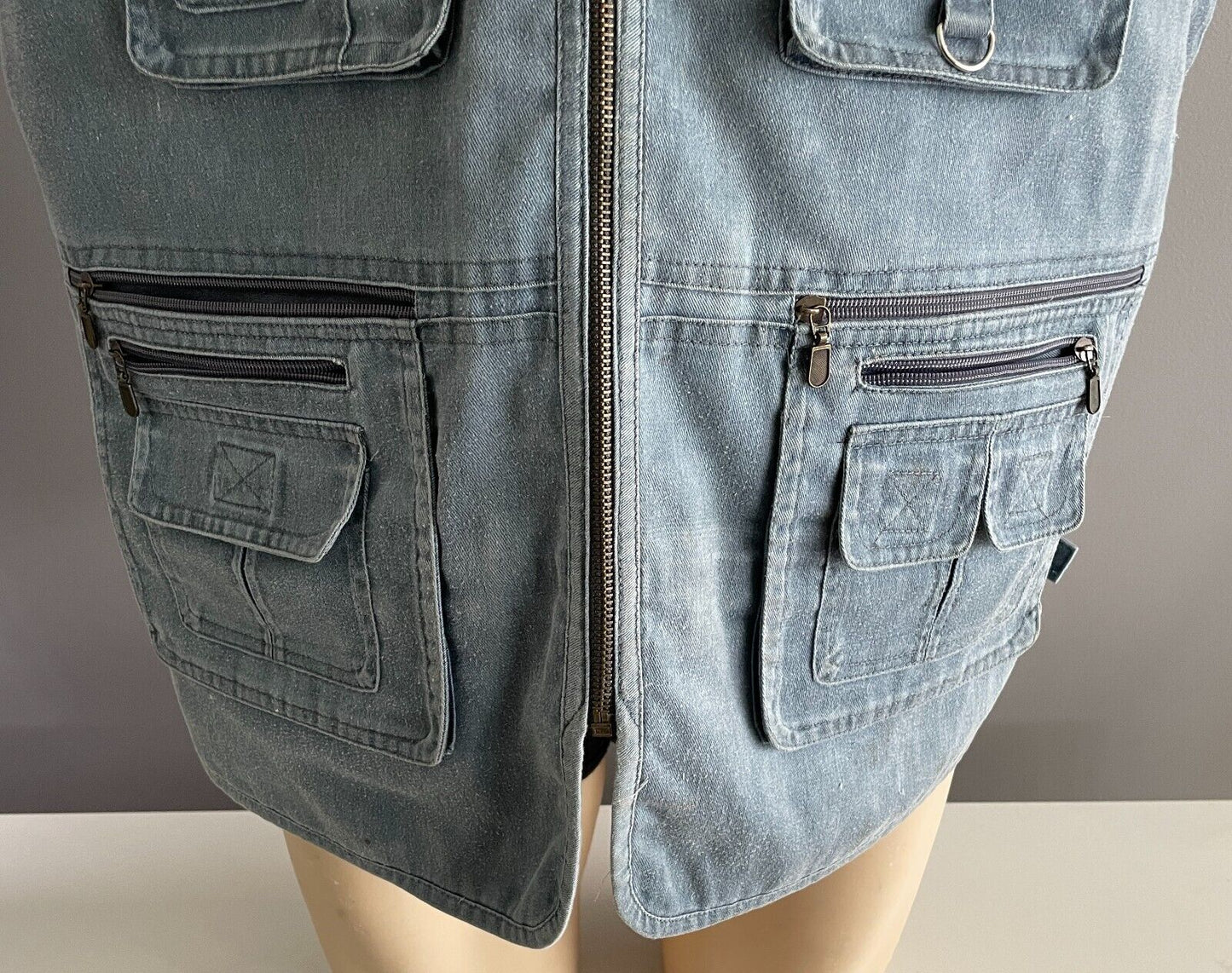 UTILITY VEST KHANGSAU.SOT KXAHER SASS Japan Blue Sleeveless Outdoor Chest 122cm