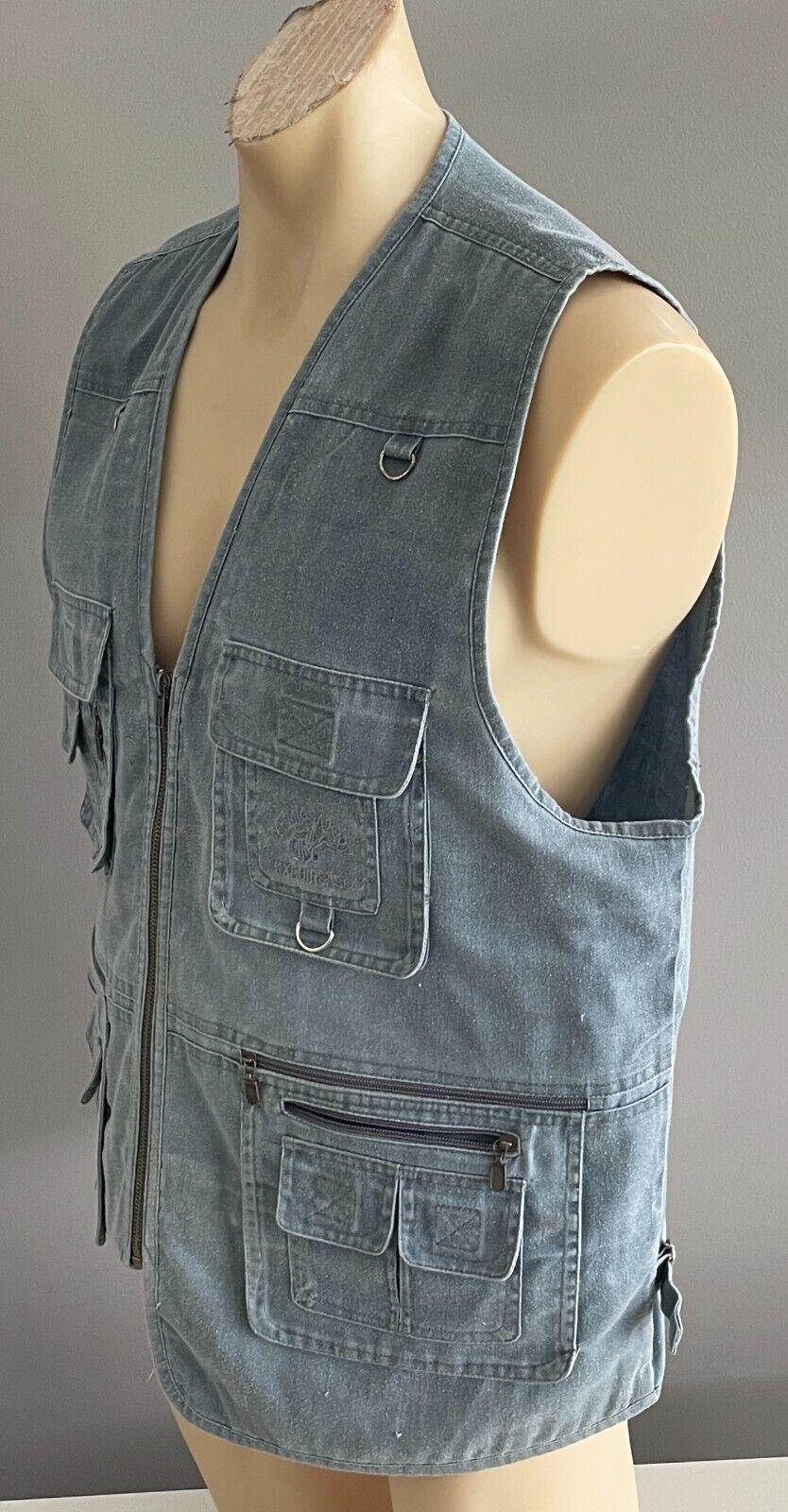 UTILITY VEST KHANGSAU.SOT KXAHER SASS Japan Blue Sleeveless Outdoor Chest 122cm