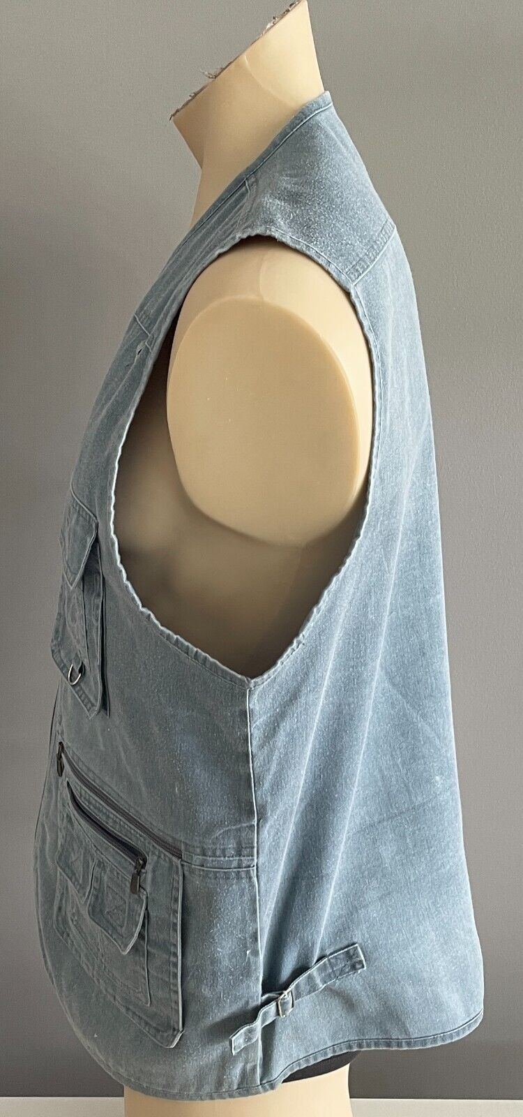 UTILITY VEST KHANGSAU.SOT KXAHER SASS Japan Blue Sleeveless Outdoor Chest 122cm