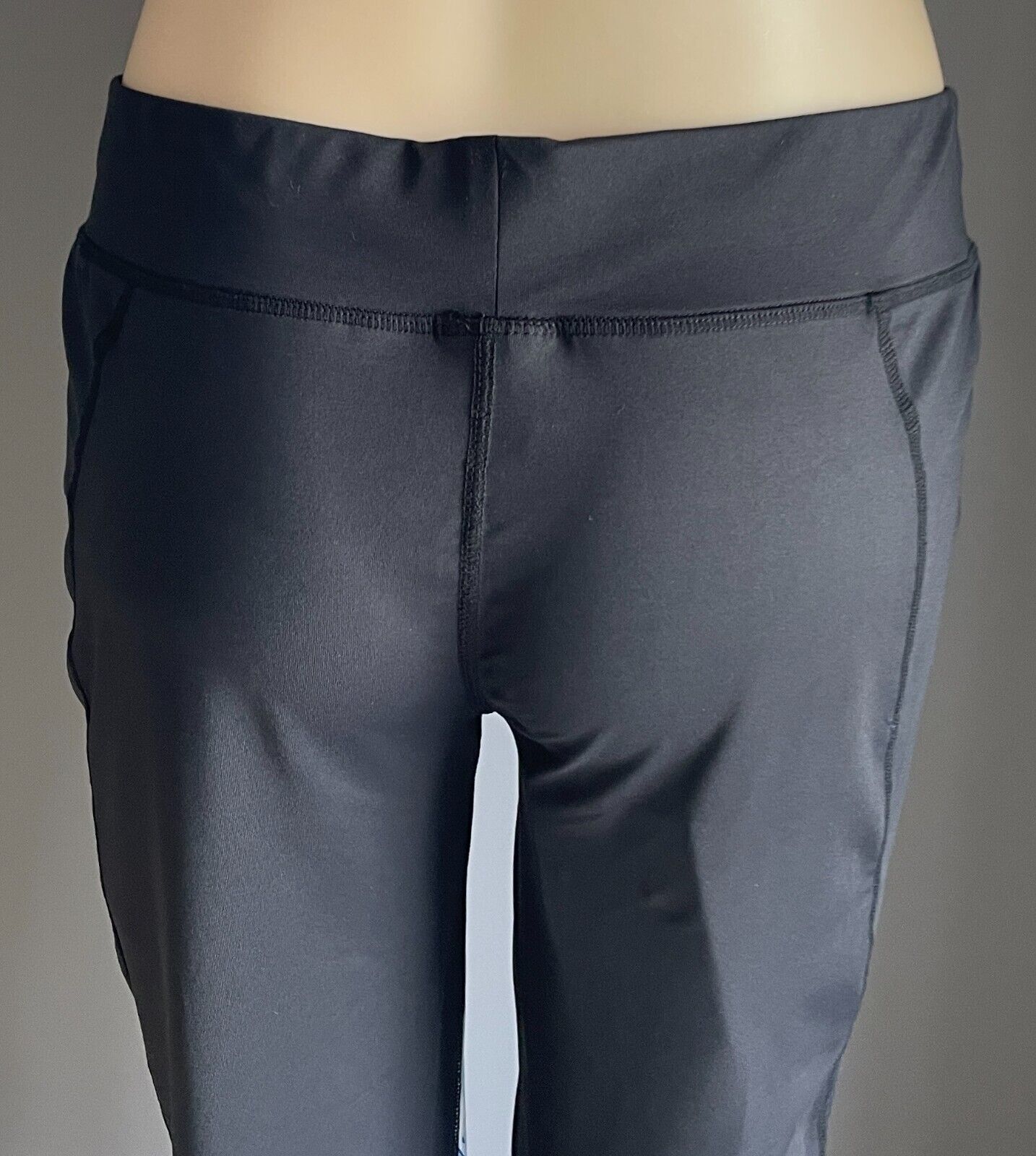 Leggings ASANA Train Full Length Black & Floral Size 16 Moisture Wicking NEW