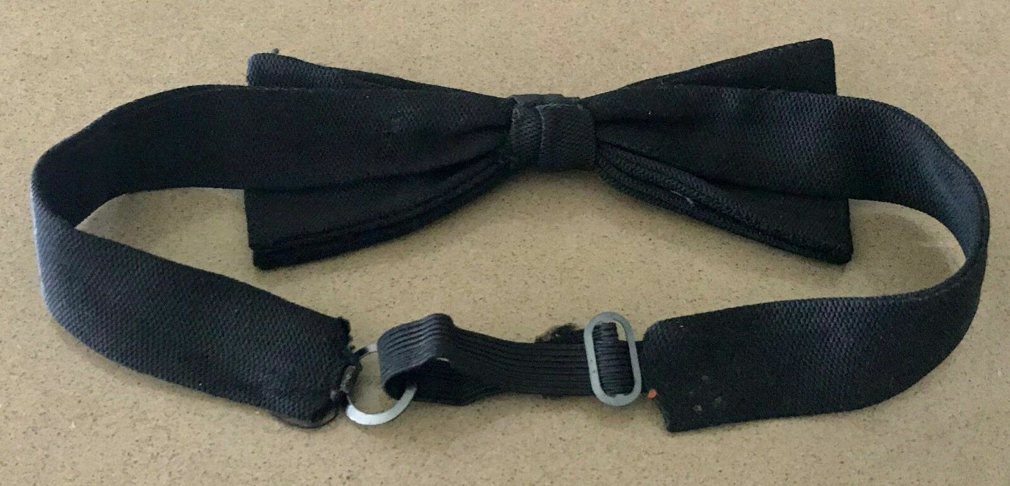 Mens BOW TIE Black Pre-tied Adjustable Neck Formal Wedding Dress Classic Vintage