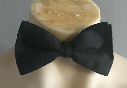 Mens BOW TIE Black Pre-Tied Adjustable Neck Classic (No 5)