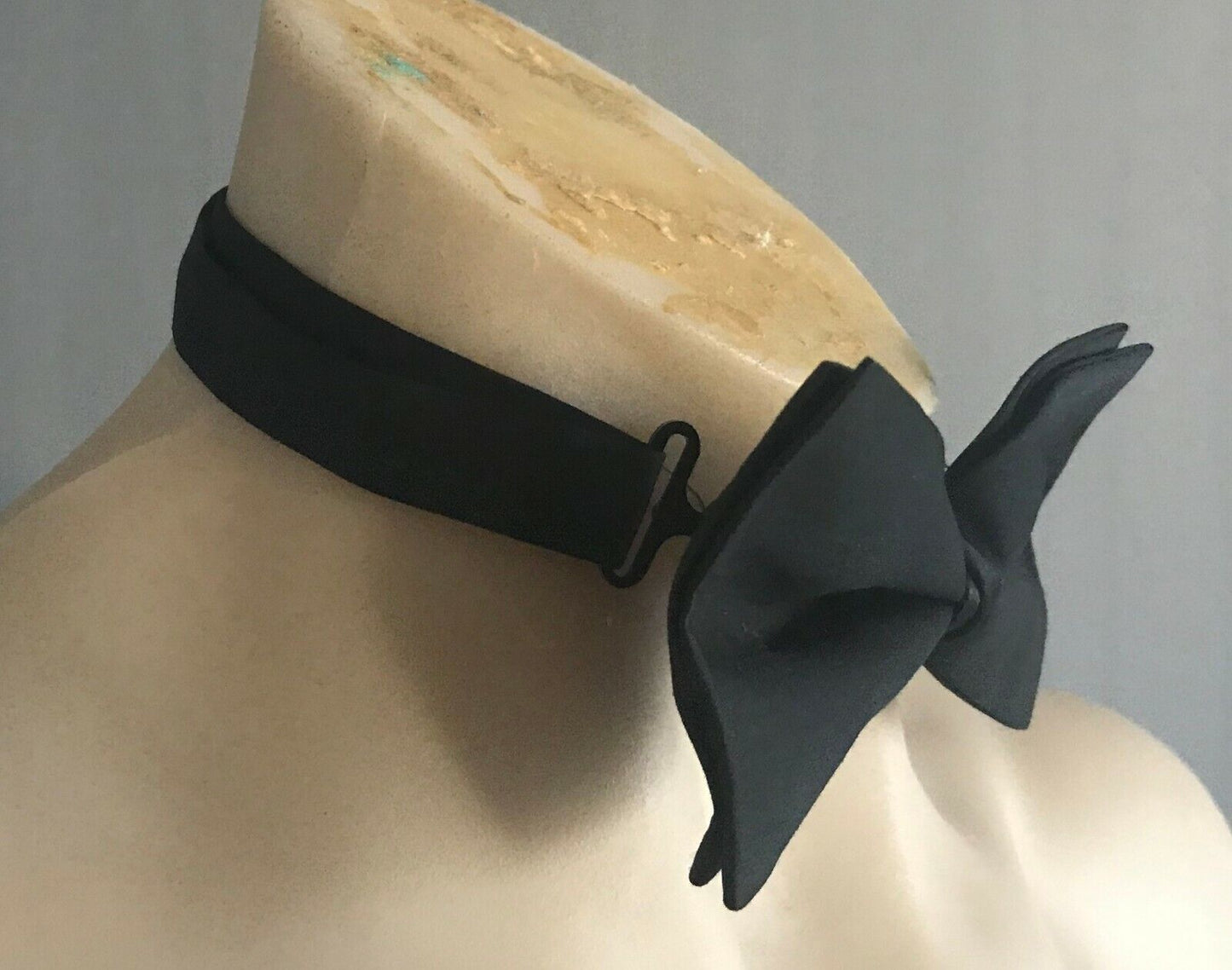Mens BOW TIE Black Pre-Tied Adjustable Neck Classic (No 5)