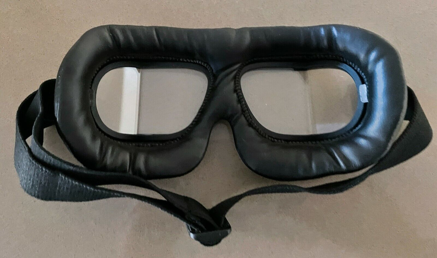 Vintage GOGGLES Red Baron Flying Adjustable Black Old Style Unisex NEW
