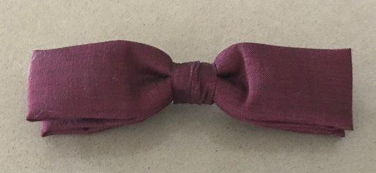 Vintage Mens Bow Tie Maroon Thin Pre-tied Clip On Bow Tie - Formal Events