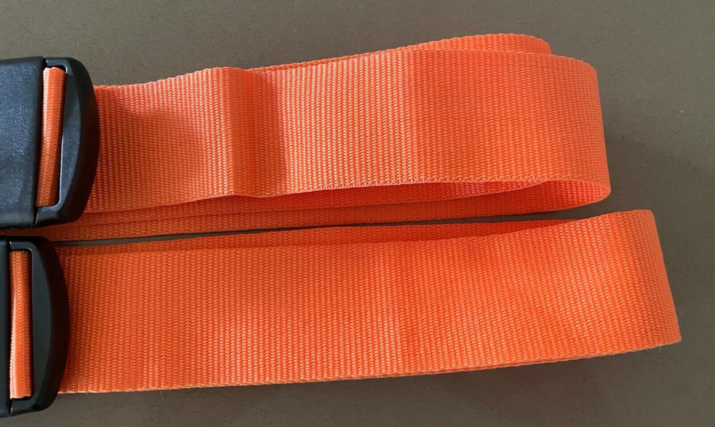 BAGS & COMPANY Luggage Straps x 2 Suitcase Strap Orange Canvas Travel Accessory
