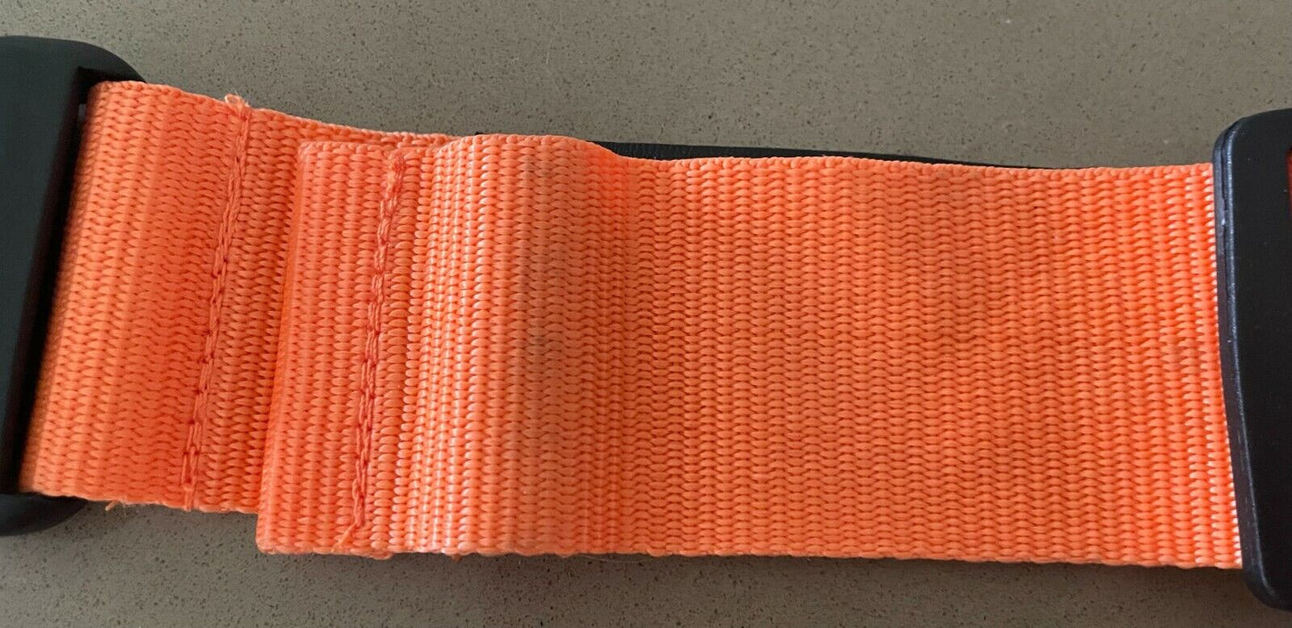 BAGS & COMPANY Luggage Straps x 2 Suitcase Strap Orange Canvas Travel Accessory