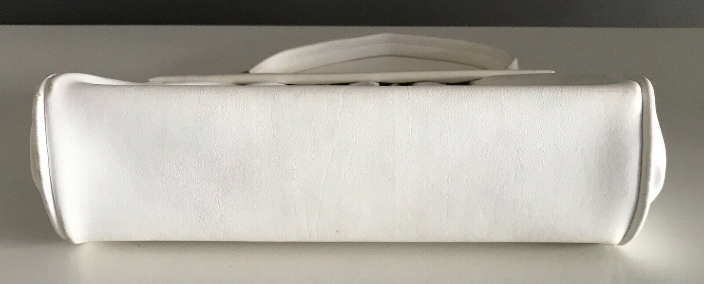 HERMES LEATHERGOODS P/L NSW Handbag White Plastic Vinyl Bag Vintage 1950s
