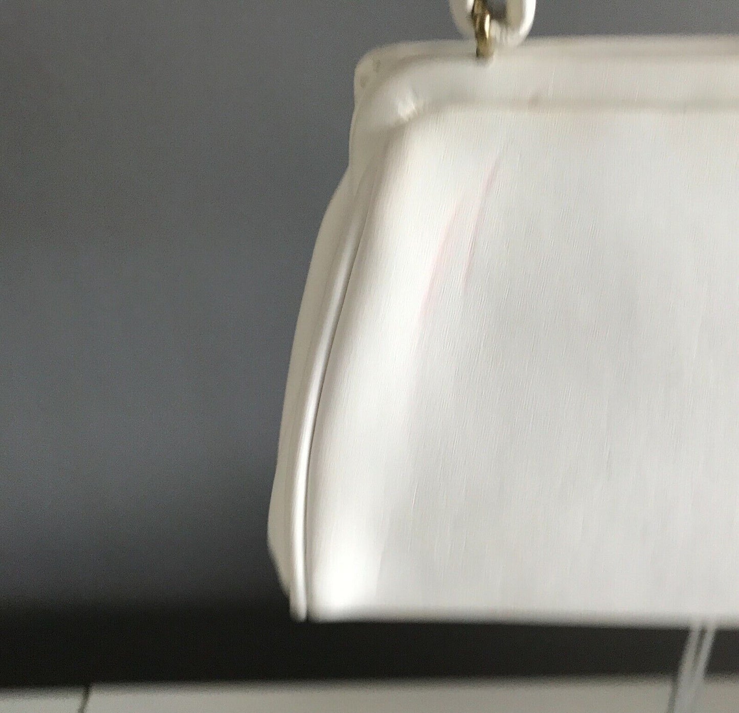HERMES LEATHERGOODS P/L NSW Handbag White Plastic Vinyl Bag Vintage 1950s