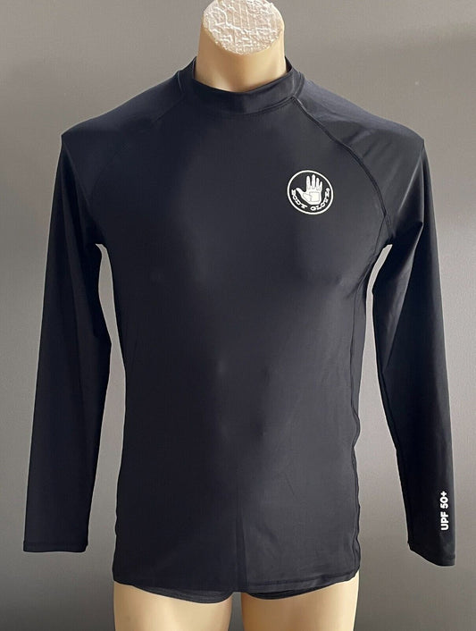 Mens Rashie Top BODY GLOVE Black Core II Long Sleeve Rash Vest  UPF 50+ Size S
