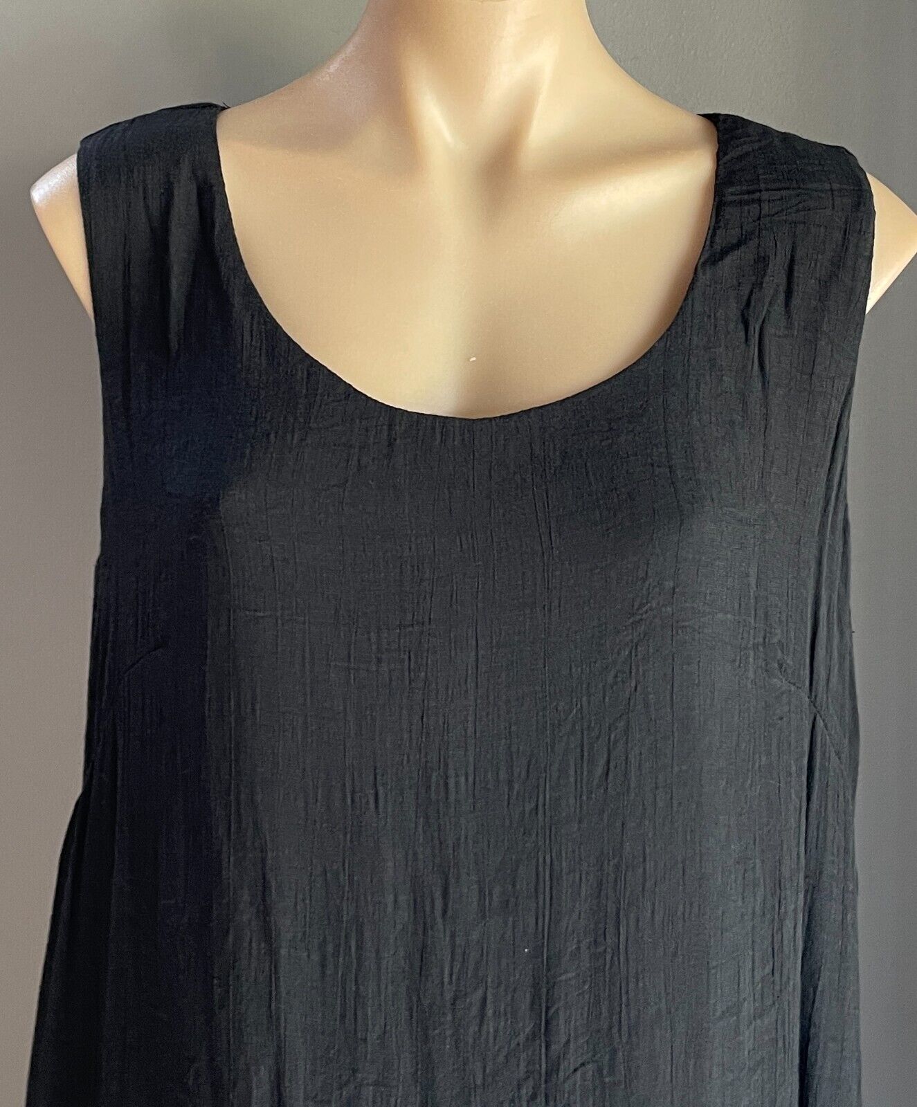 Maxi Dress BEE KEEPERS Black & White Hem Trim Sleeveless A-Line Size 14