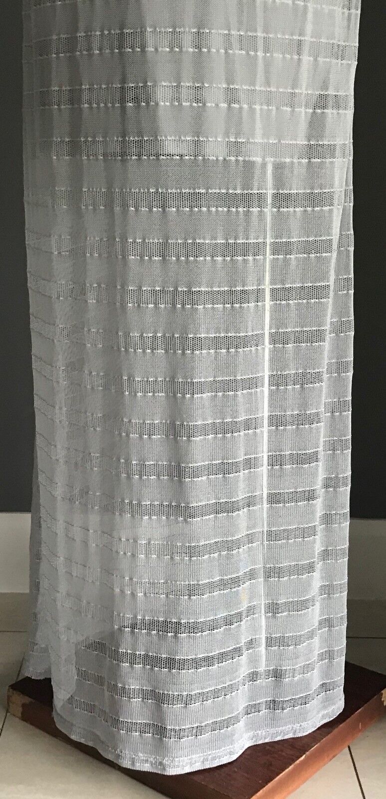 Maxi Dress FRESH SOUL Light Grey Stretch Mesh Net Overlay T-Bar Back Size 14
