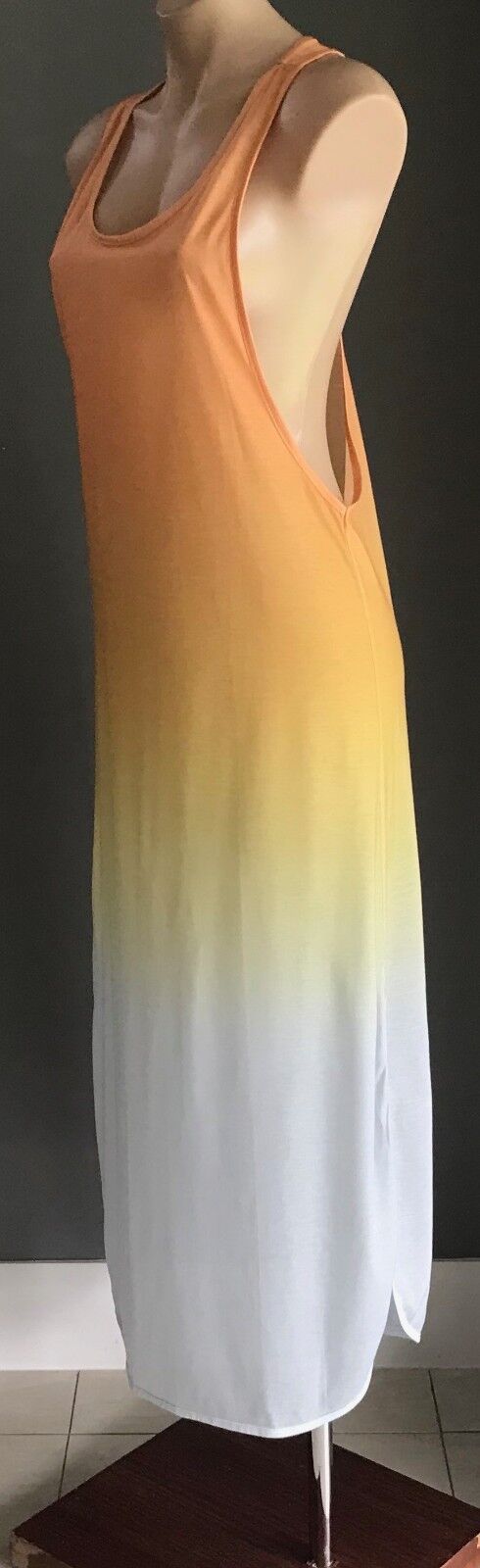 Maxi Dress QUICKSILVER Sleeveless Racer Back Ombre Surfer Beach One Size 8 - 12
