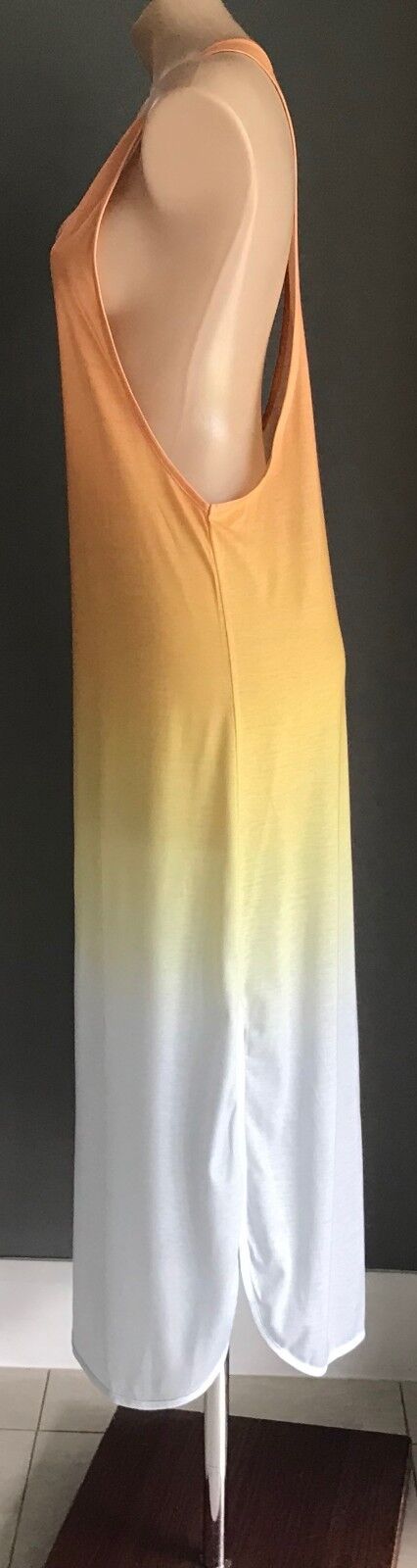 Maxi Dress QUICKSILVER Sleeveless Racer Back Ombre Surfer Beach One Size 8 - 12