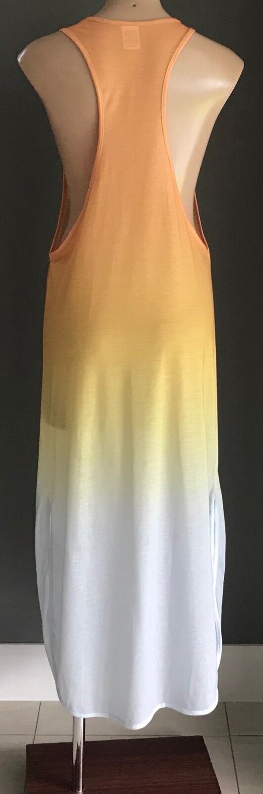 Maxi Dress QUICKSILVER Sleeveless Racer Back Ombre Surfer Beach One Size 8 - 12