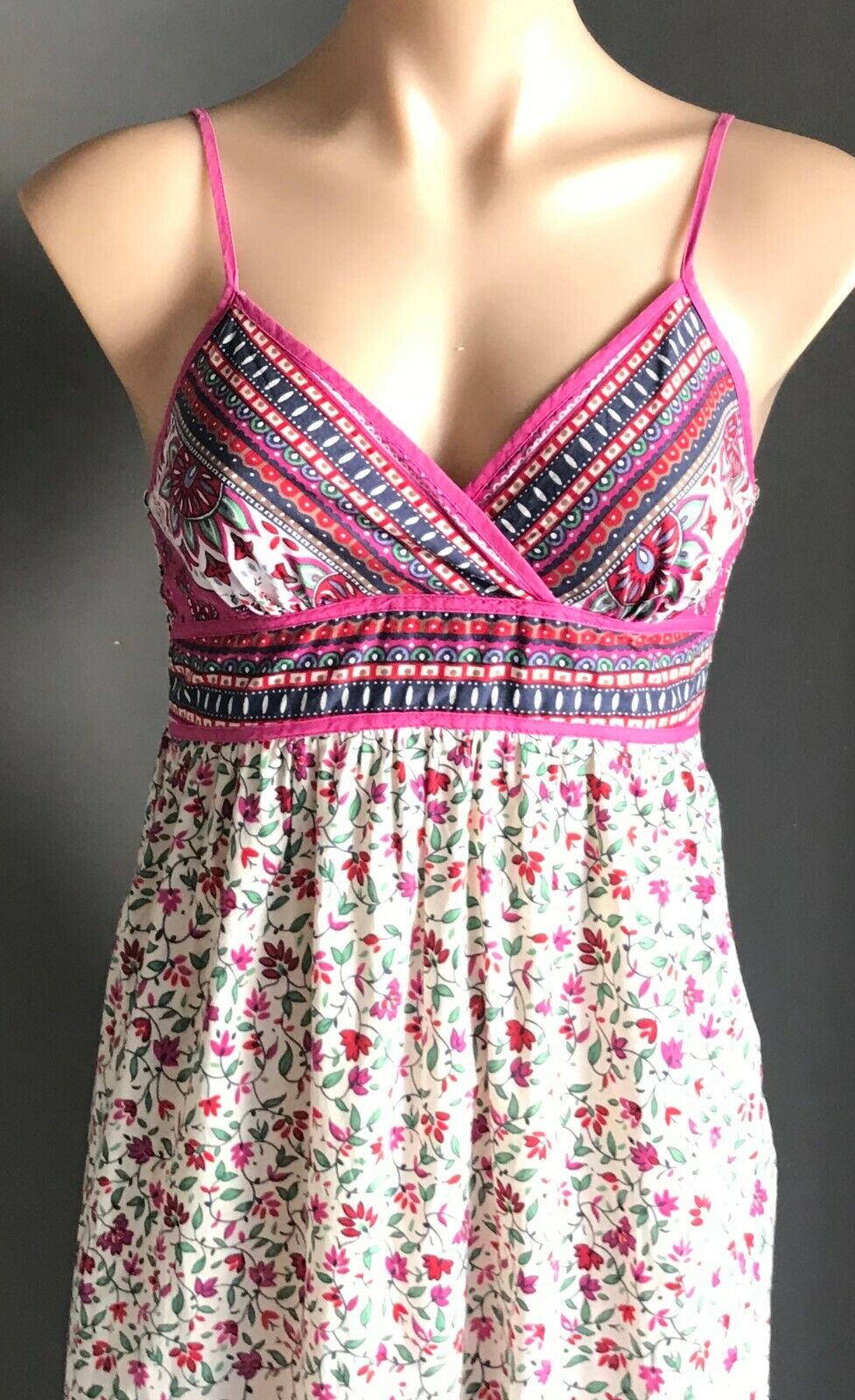 JAY JAYS Maxi Dress Cotton Colourful Print Sleeveless Casual Ladies Size 8 10