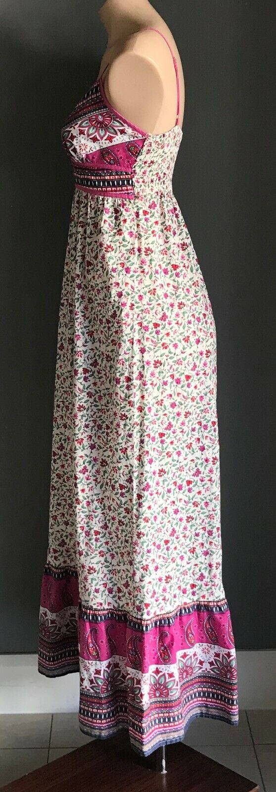 JAY JAYS Maxi Dress Cotton Colourful Print Sleeveless Casual Ladies Size 8 10