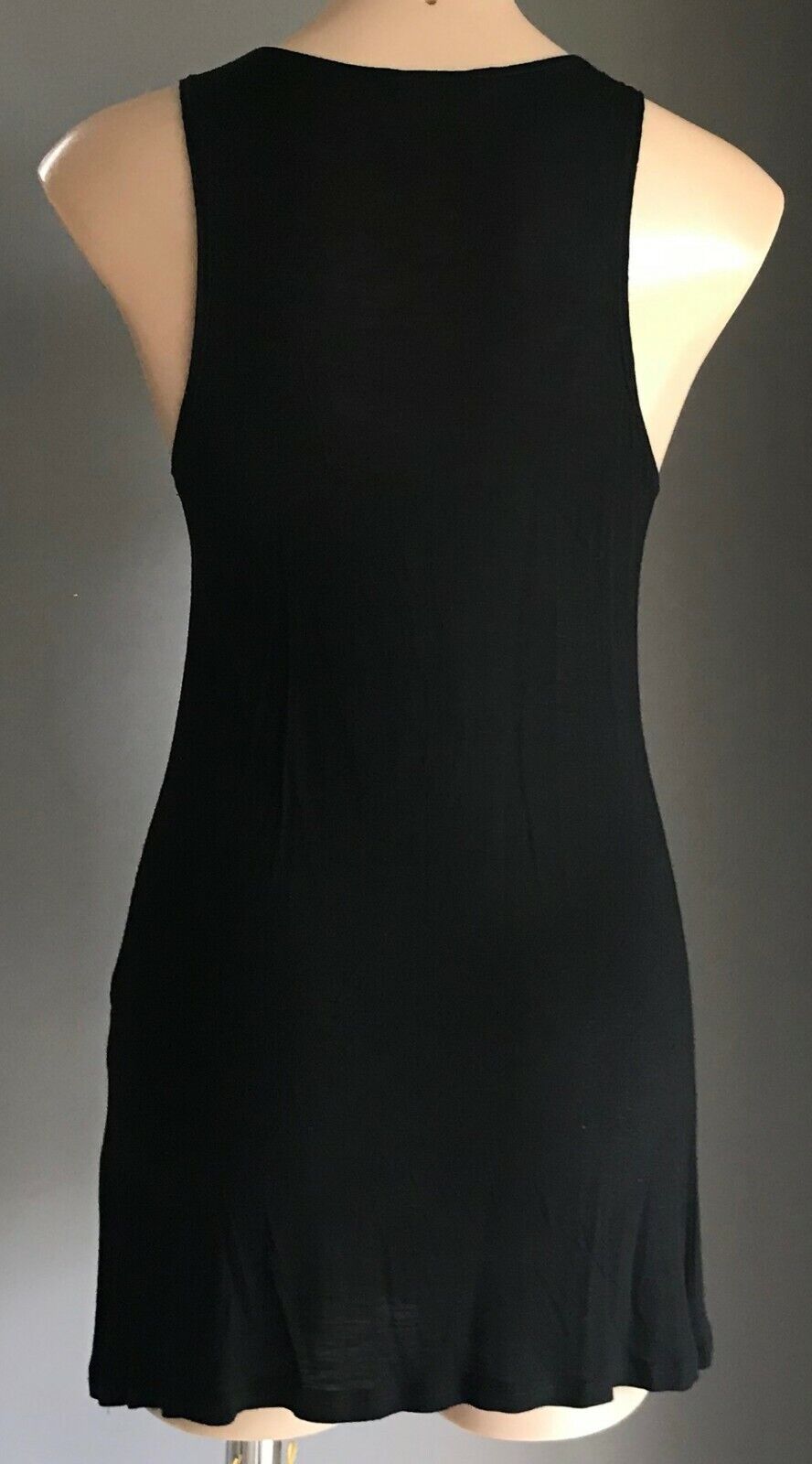 NOW COLLECTION Top Black Sleeveless Racer Back  Pearl Beaded Trim Ladies Size 10