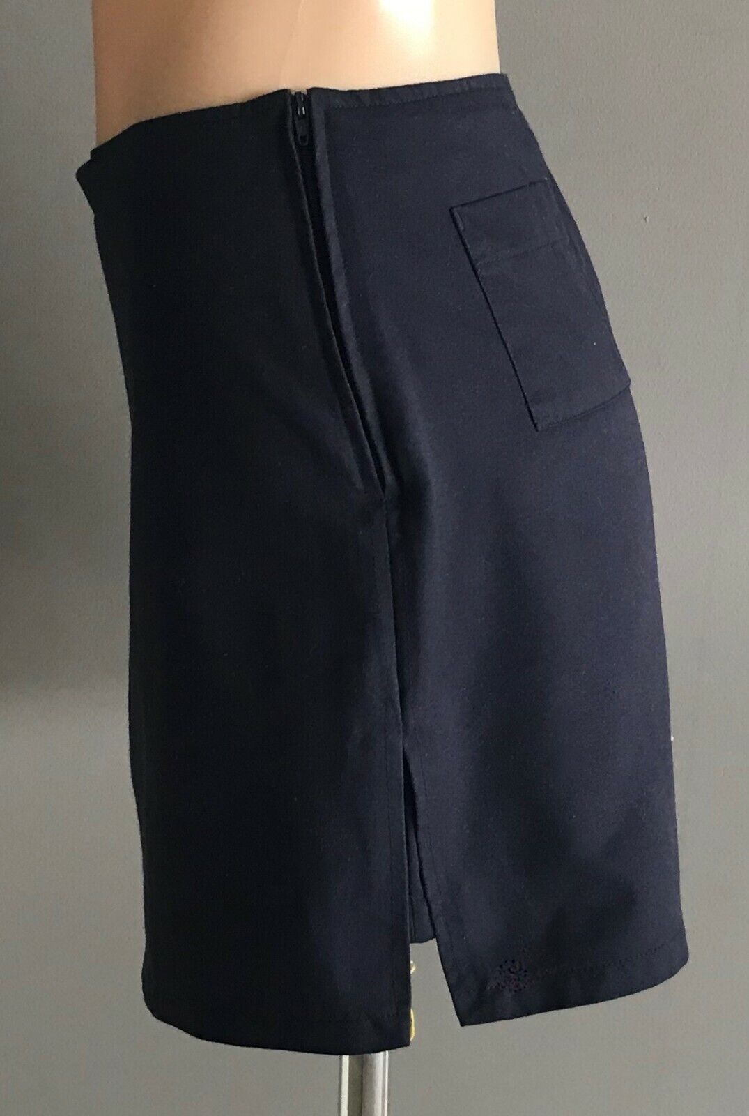 DOLPHIN WEAR "Luisa" Skirt Skort Navy Blue Size 36 XS 10 Corporate Workwear NEW