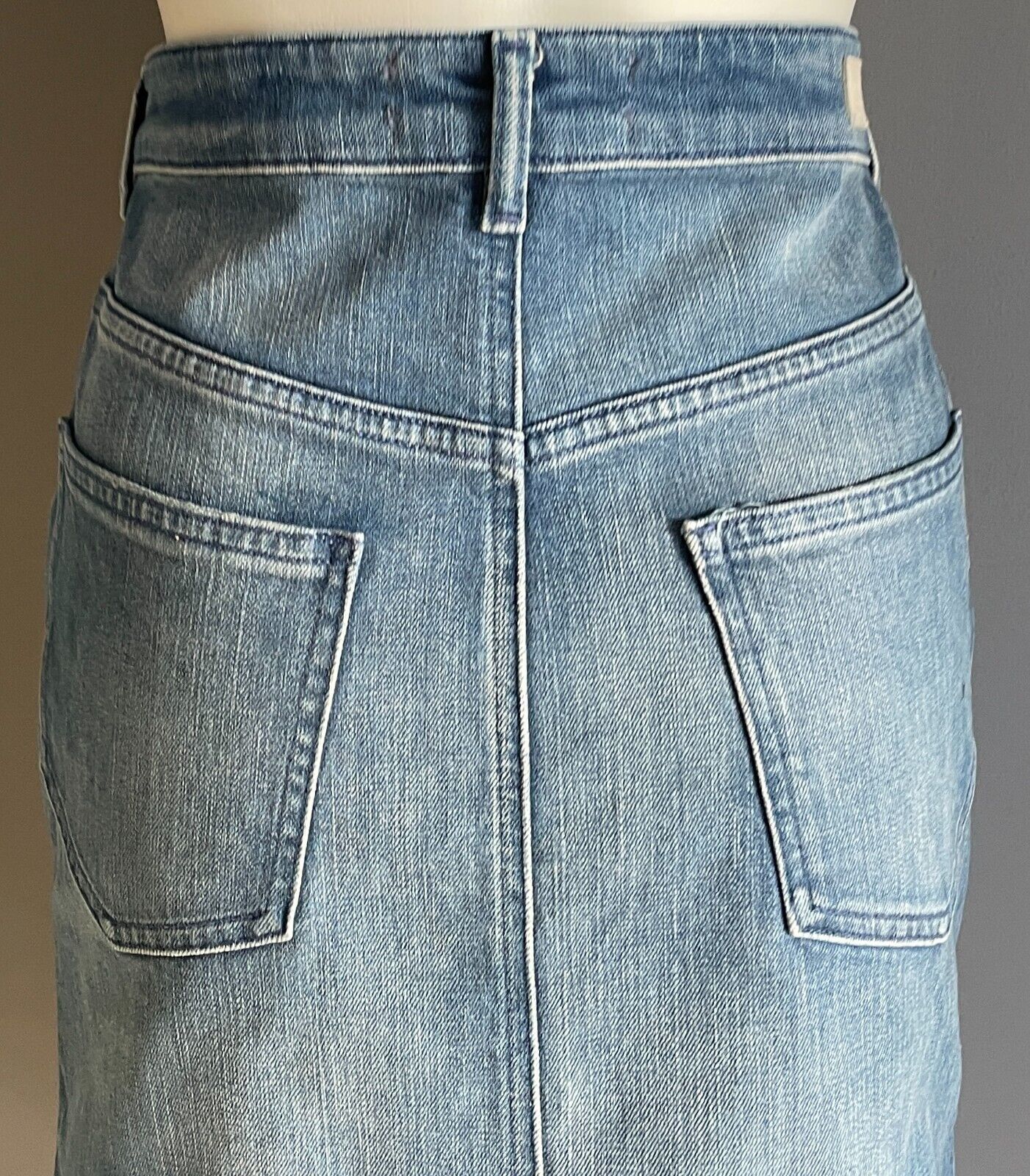 SCOTCH & SODA Denim "Lady Luck" Skirt Button Front Knee Length Straight Sz XS 8