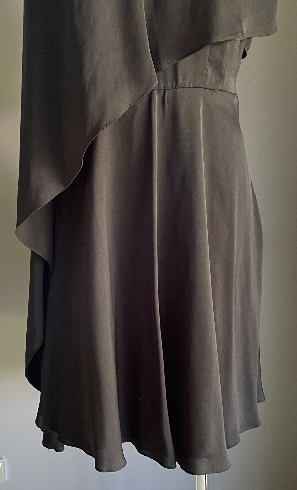 PINK RUBY Sheath Dress Black Sleeveless w Asymmetric Overlay Size 14