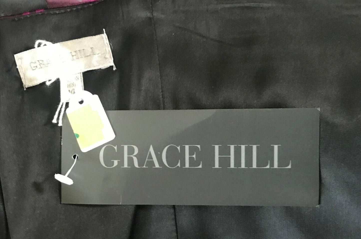 GRACE HILL Sheath Dress Pink Purple Grey Black Floral Sleeveless Size 14 NEW