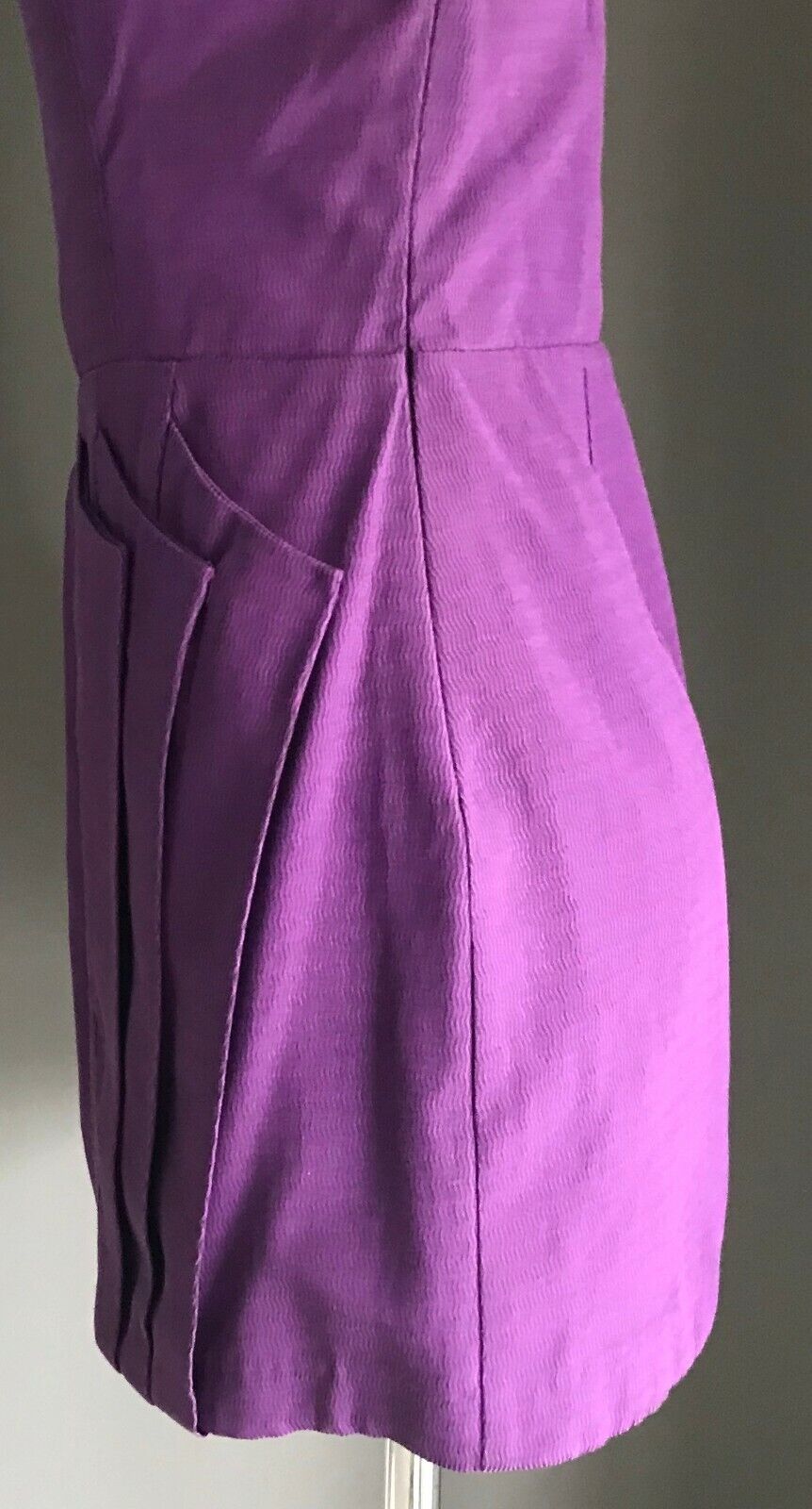 SEDUCE Bustier Mini Dress Purple Textured Fabric Strapless Ladies Size 14