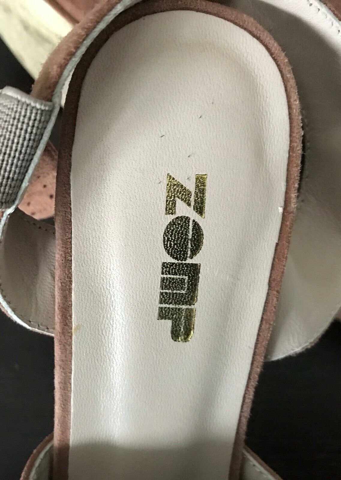 ZOMP Peep Toe Sandals Tan Suede Leather Platform Chunky Block High Heel Size 38