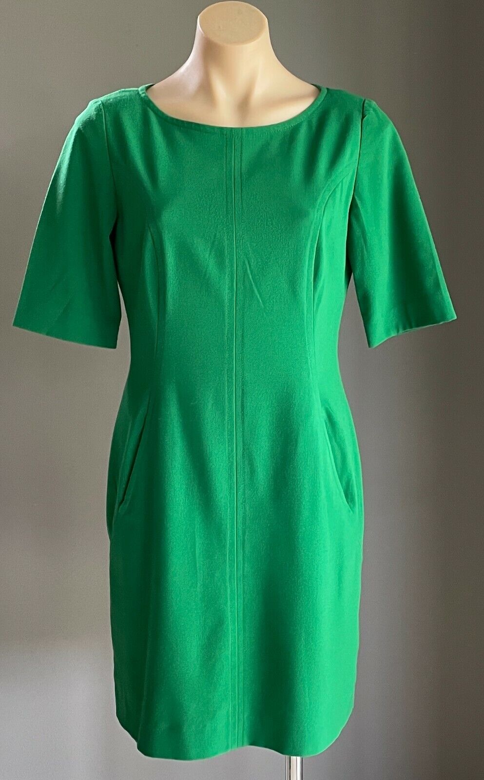 TAHARI ARTHUR S. LEVINE ASL Sheath Dress Green Short Sleeve Size US 6P AU 10P