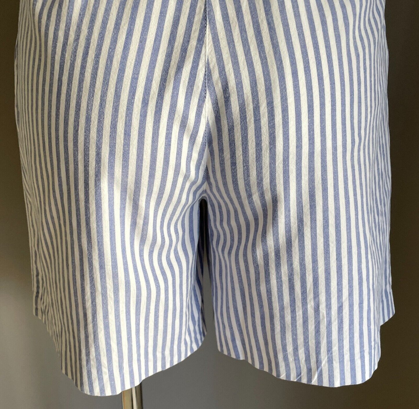 EP PRO Women's Blue & White Stripe Cotton Golf Bermuda Shorts Size 6 AU 10