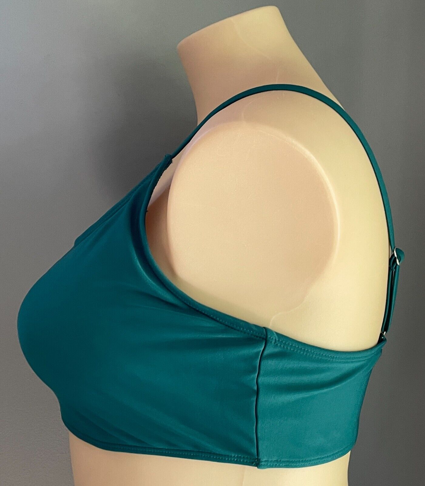 Sport Crop Top Scoop Green Adjustable Straps Size 3XL 22 Gym Work Out Active