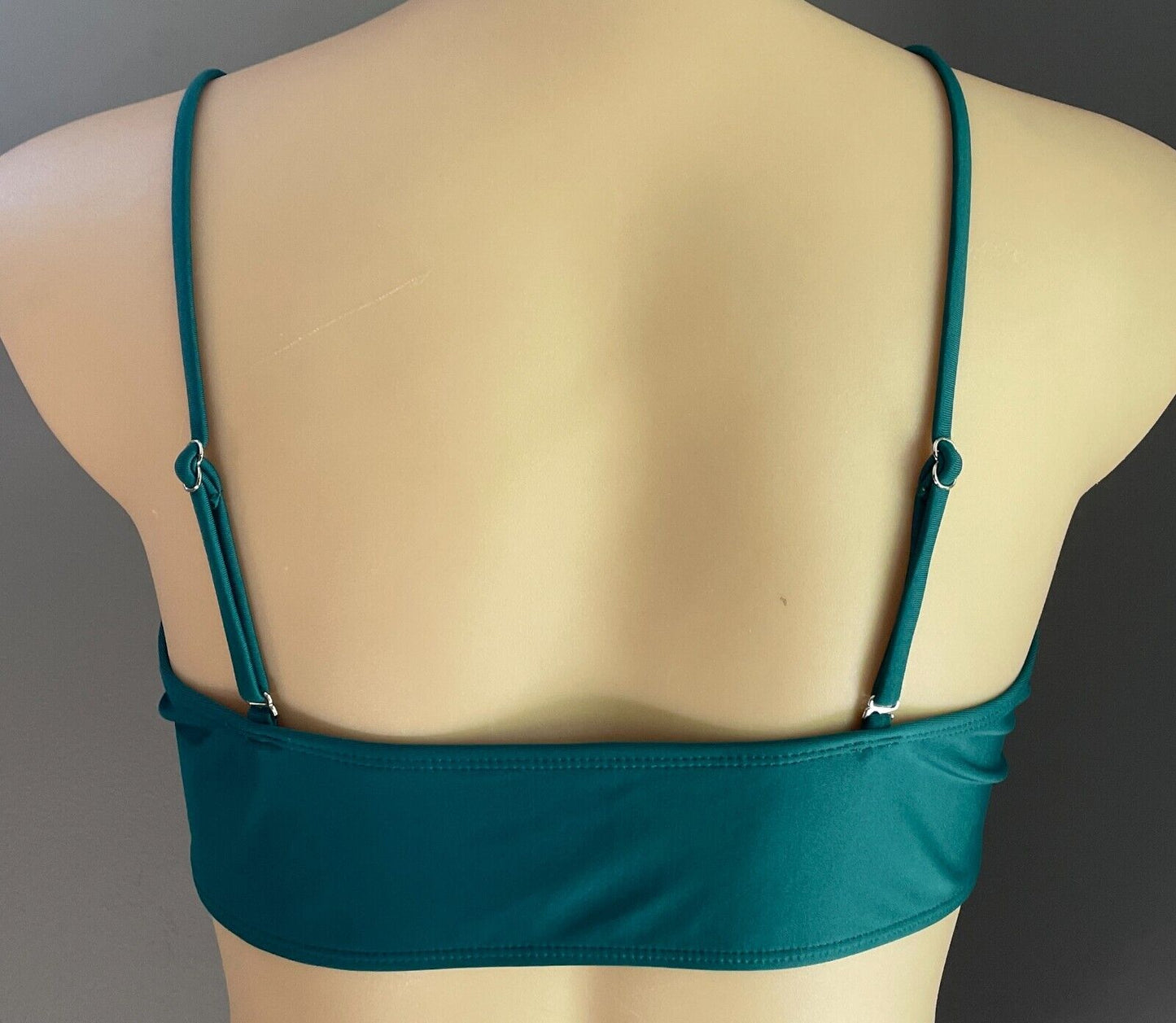 Sport Crop Top Scoop Green Adjustable Straps Size 3XL 22 Gym Work Out Active