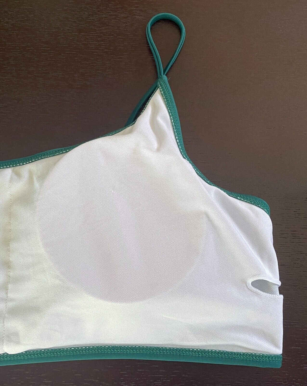 Sport Crop Top Scoop Green Adjustable Straps Size 3XL 22 Gym Work Out Active