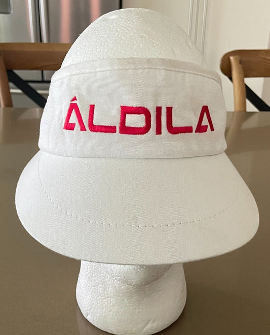 ALDILA CO. White & Red Embroidered Logo Visor Adjustable Sun Hat Unisex OSFA