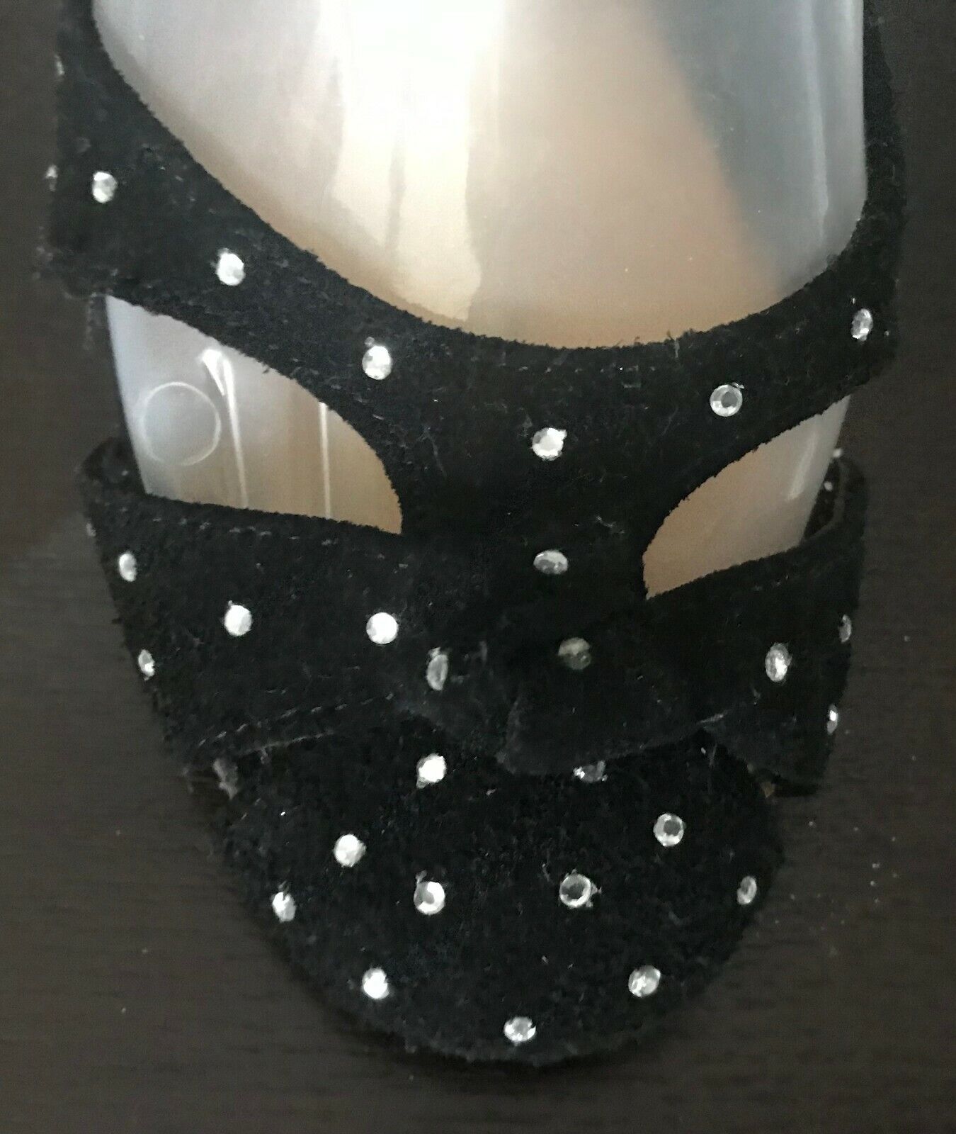 FRIIS & COMPANY High Heel Pumps Black Suede Crystal Embellished Shoes Size 40